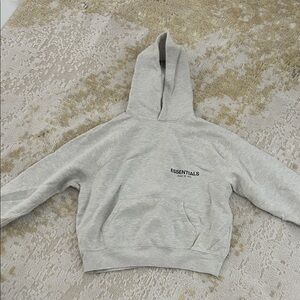 Essentials Light Gray Sweatshirt with Black Logo